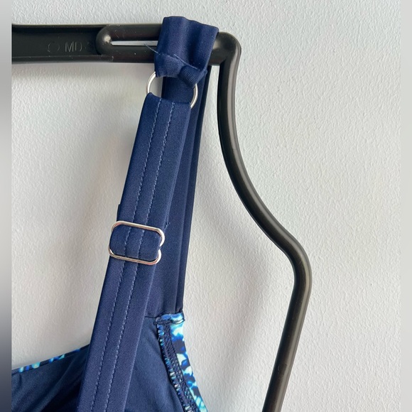 Lands' End Women's Blue Speckled One Piece Swimsuit - Picture 6 of 12